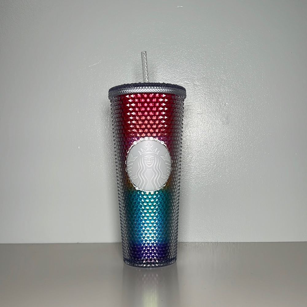 Starbucks rainbow/pride studded tumbler 24oz